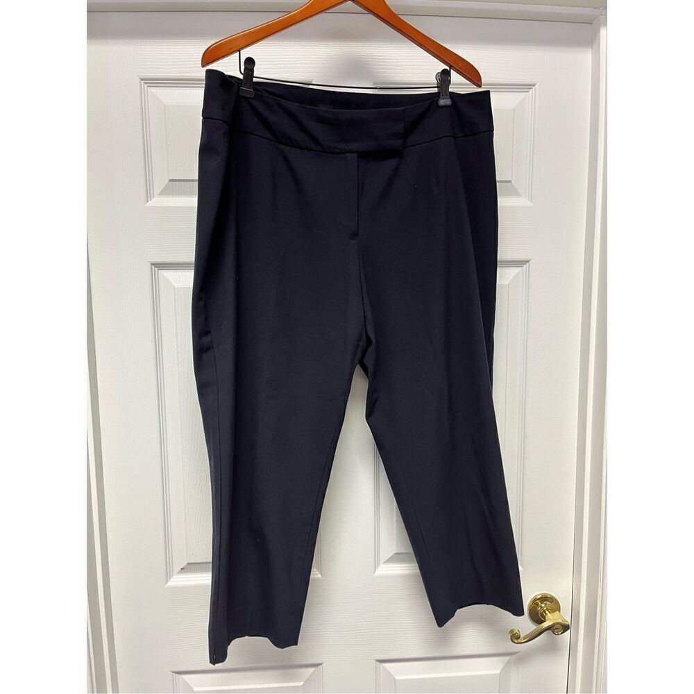 Talbots Navy Heritage Fit Ankle Pants sz 16W EUC